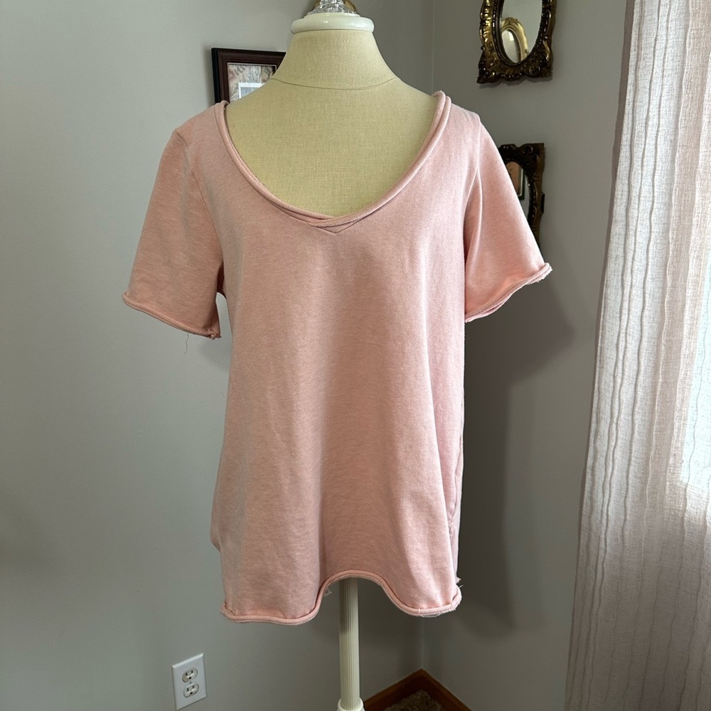 Easel Blush Pink Short Sleeve Tee